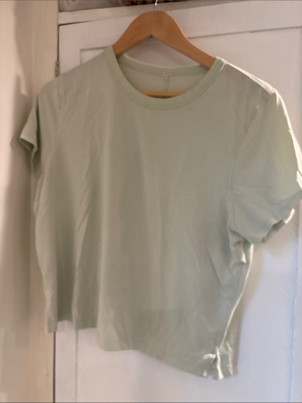 lululemon Classic Cotton Crew Tee - Light Greeb